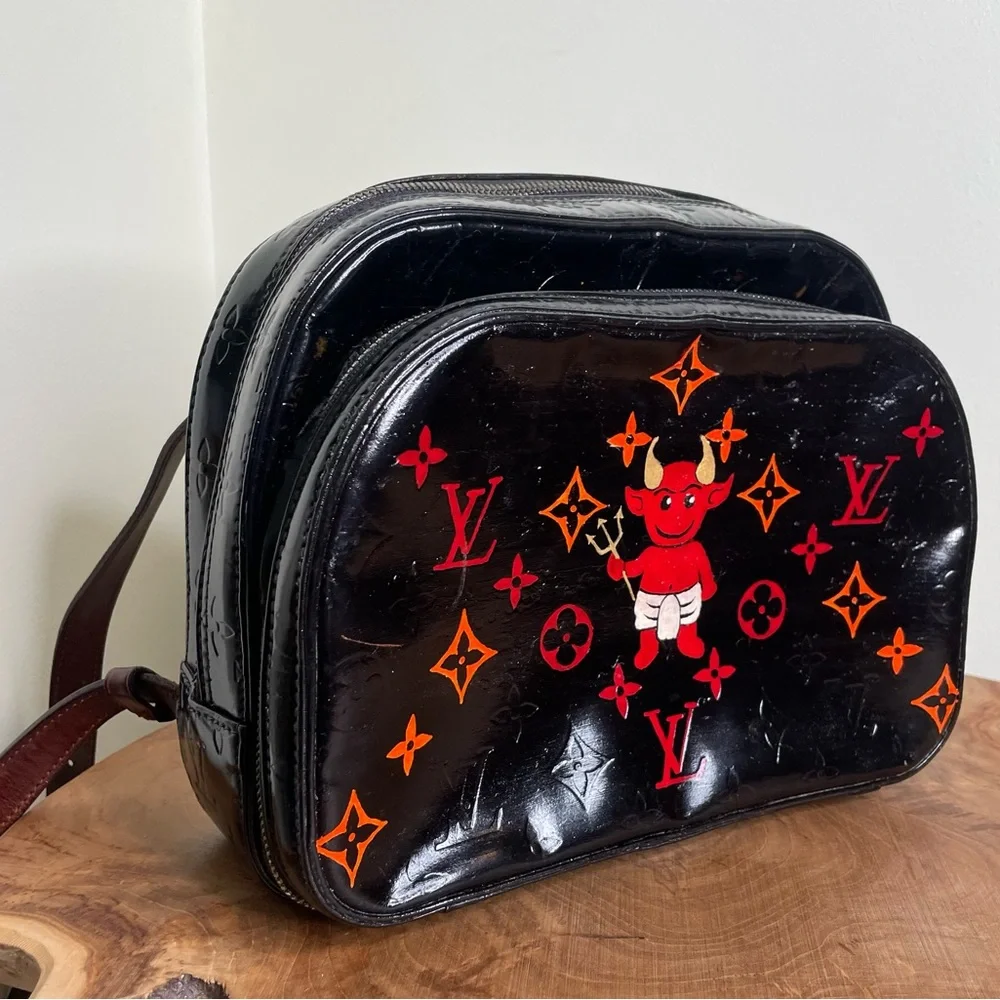 Louis Vuitton custom painted Vernis Murray backpack - Picture 2 of 16